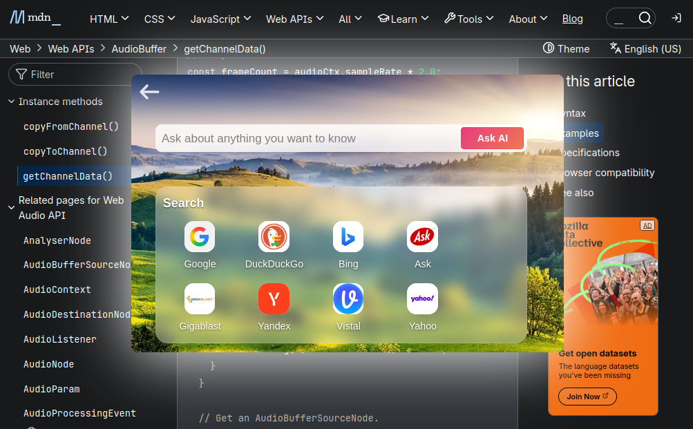 Vistal Addon - Browser Extension gallery image