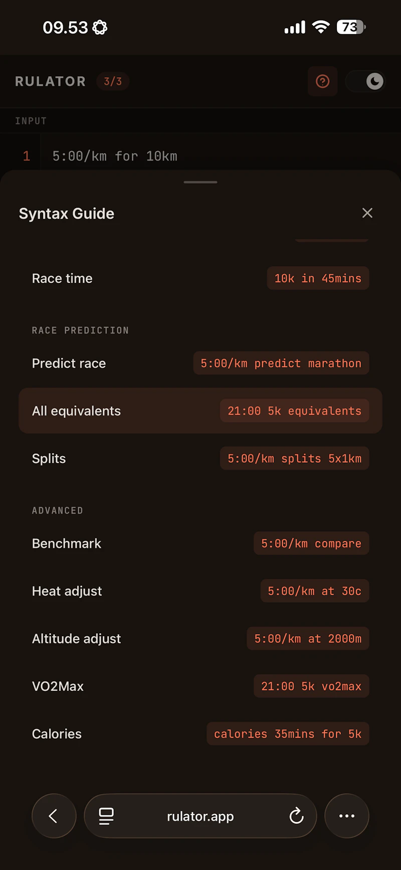 Rulator screenshot 2