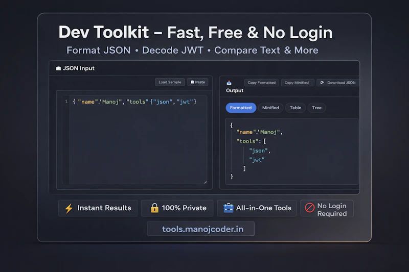 Dev Toolkit — Fast, Free & No Login screenshot 2