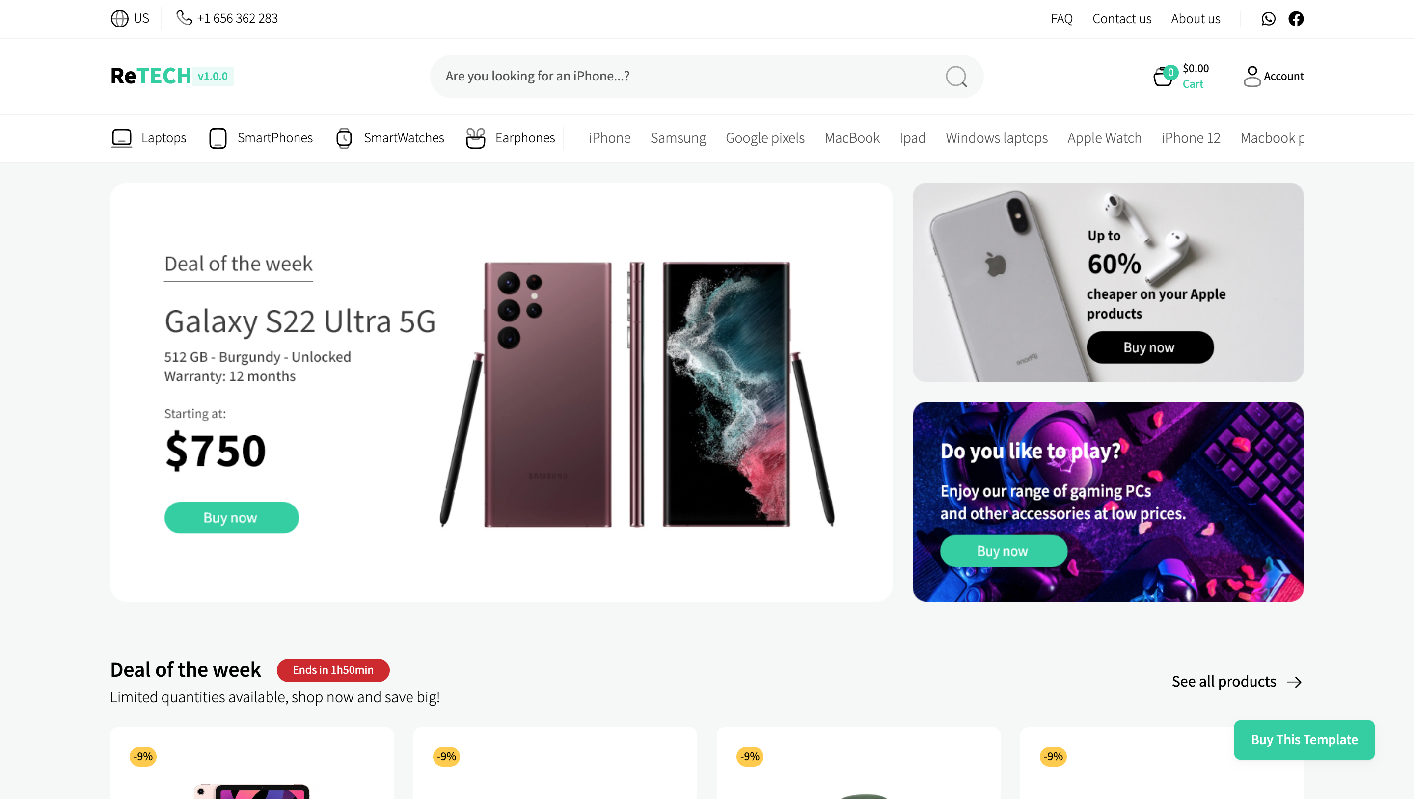 ReTECH eCommerce Template media 3