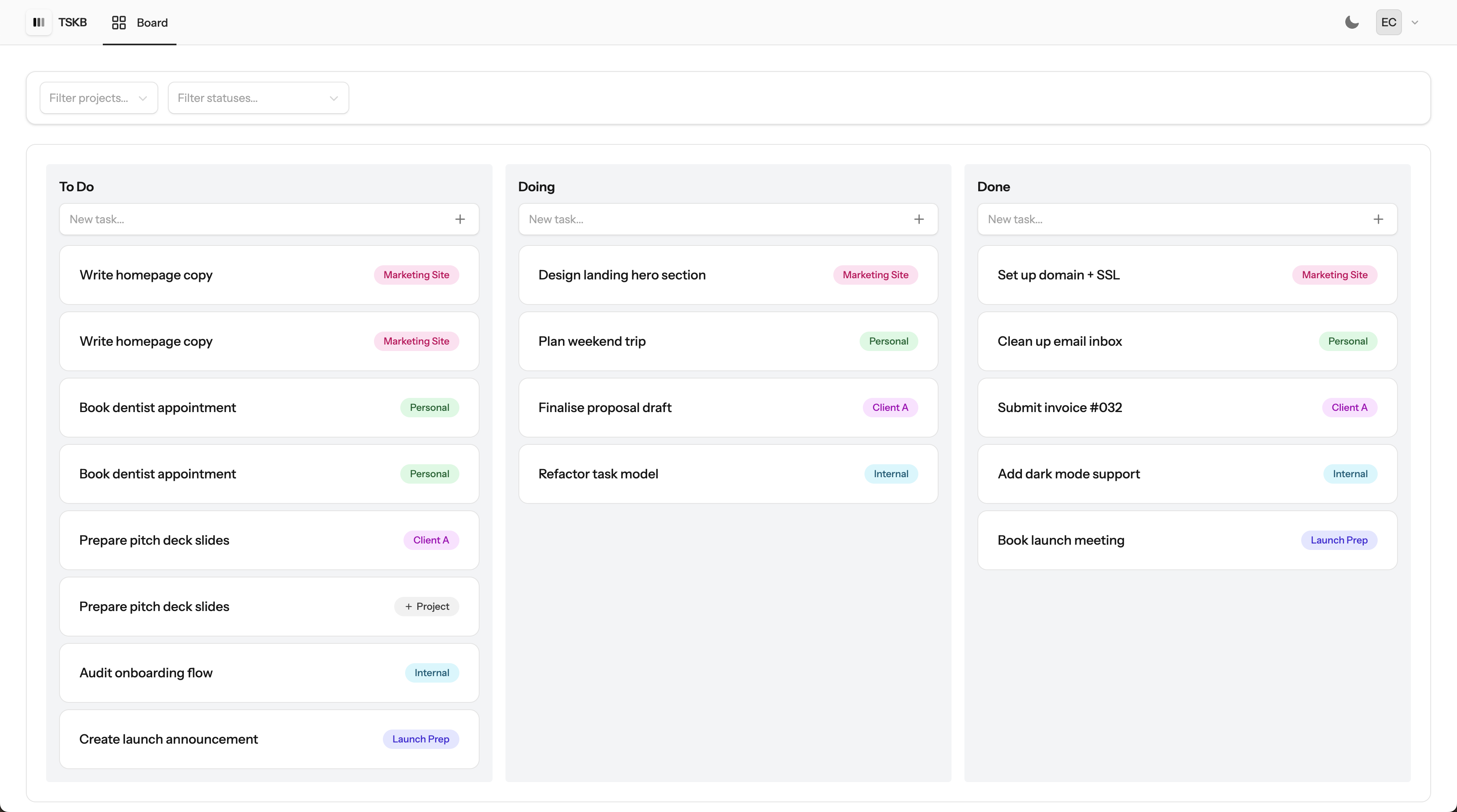 TSKB - Süper Minimal Kanban Görev Yöneticisi medya 1