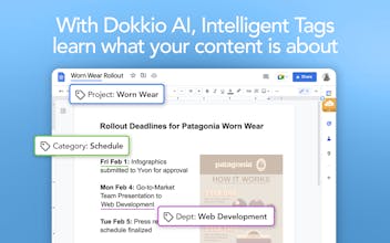 Integración multipantalla - Una imagen que muestra la capacidad de Dokkio para integrarse a la perfección con varias plataformas, como carpetas de escritorio, correos electrónicos, mensajes e Internet.