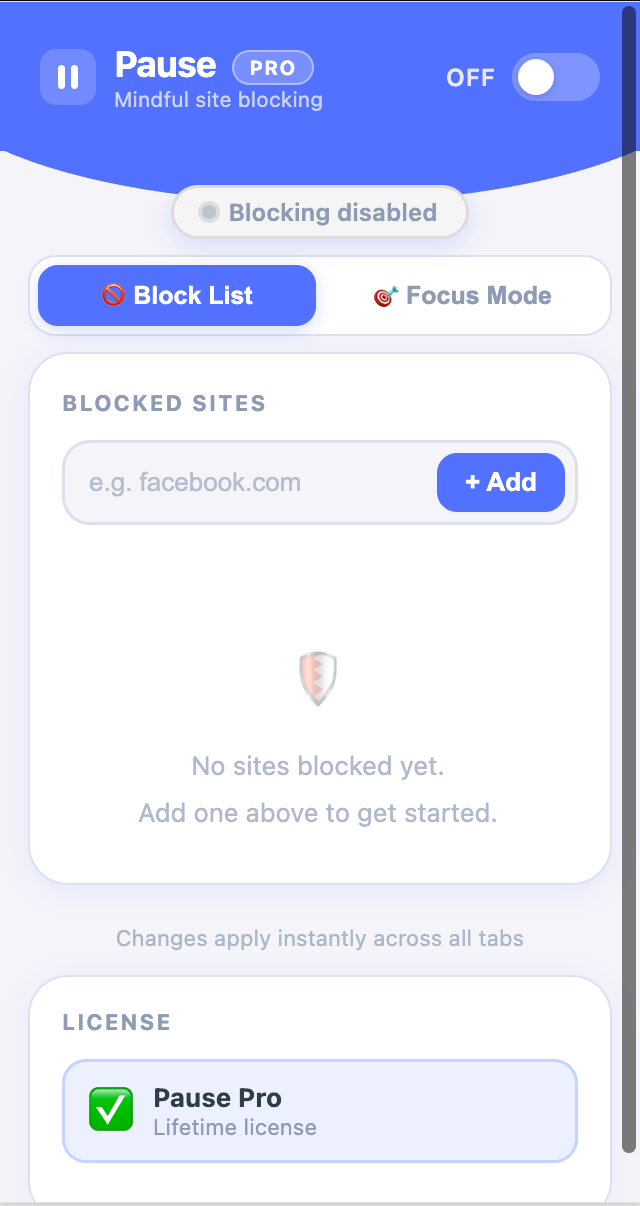 Pause - Website Blocker gallery image