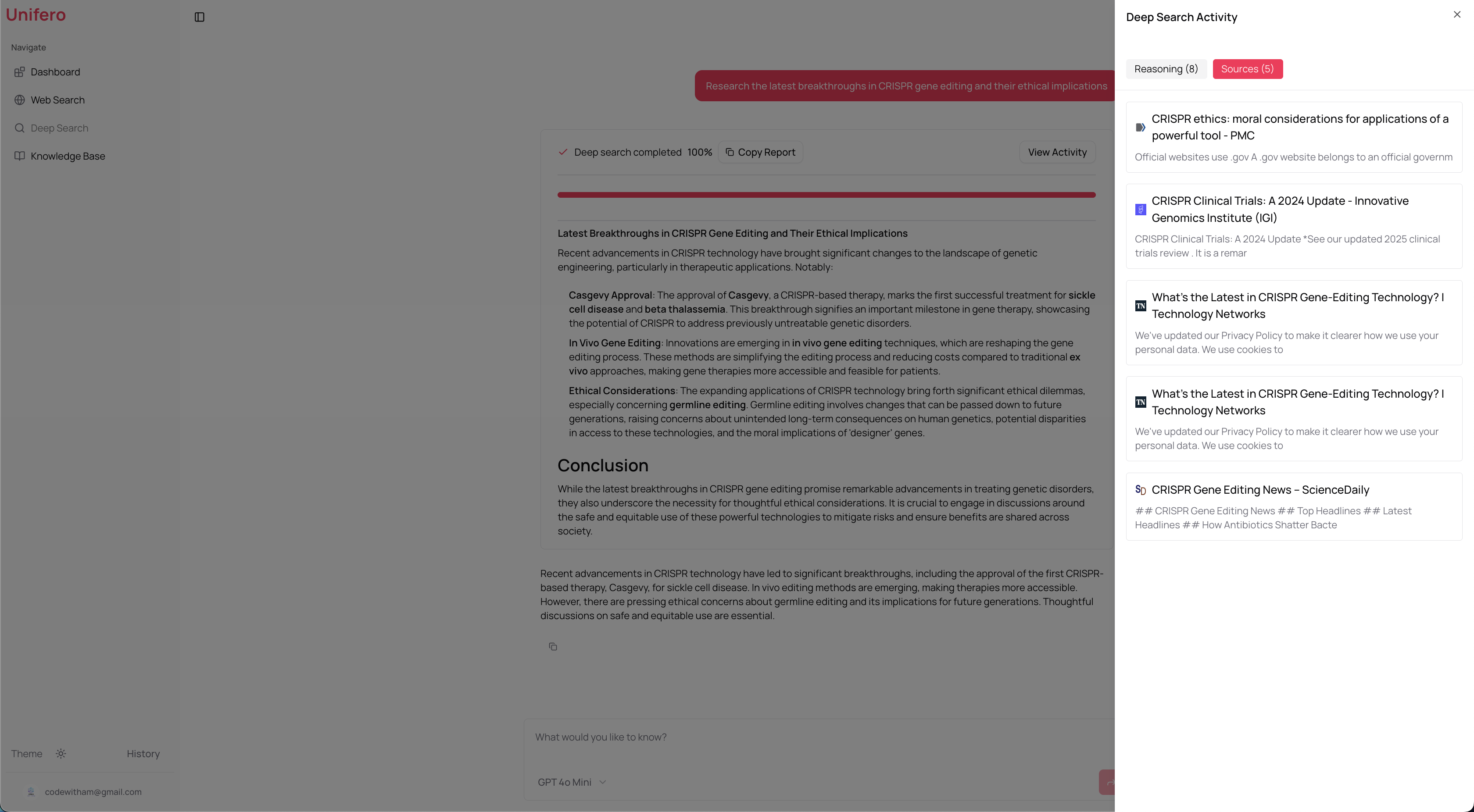Unifero AI Open Deep Search gallery image