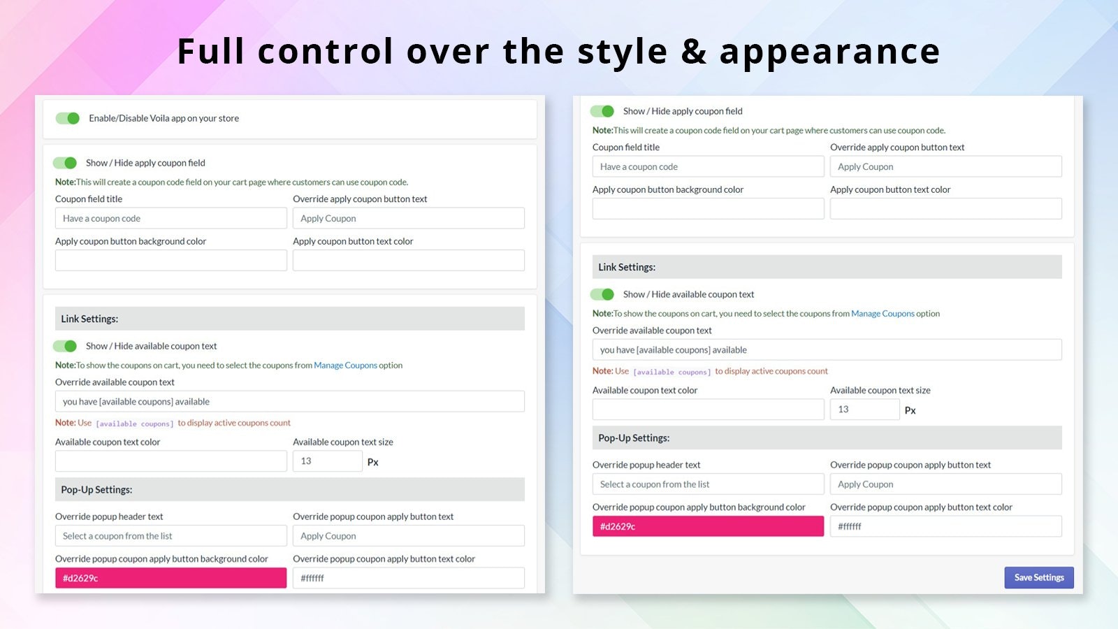 Offer coupon discounting on cart gallery image