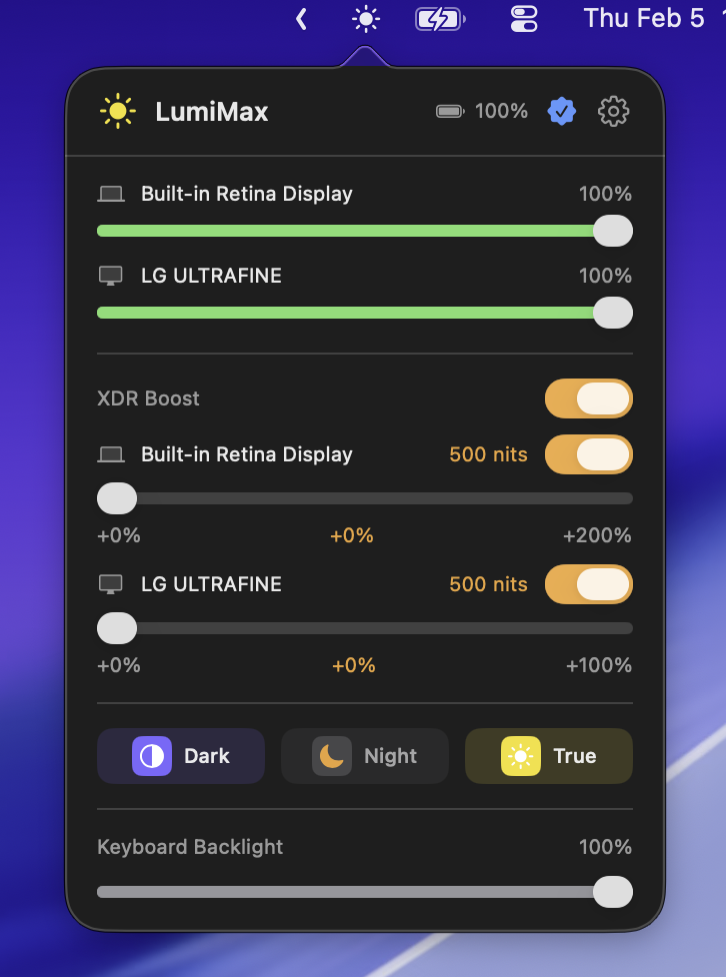 LumiMax - Main product screenshot demonstrating key features and user interface