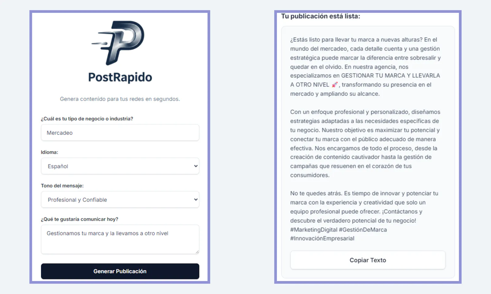 PostRapido screenshot 5