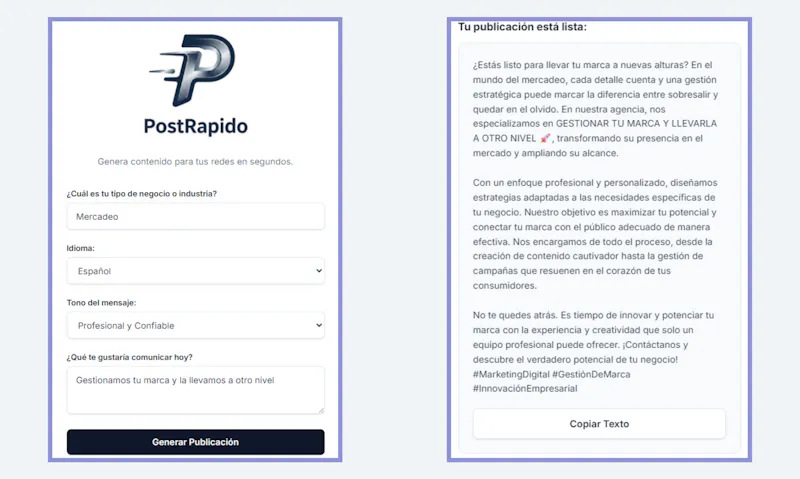 PostRapido screenshot 5