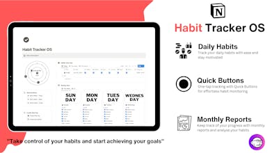 Mantenha o foco nas metas com o Notion Habit Tracker - hábitos e conquistas diárias