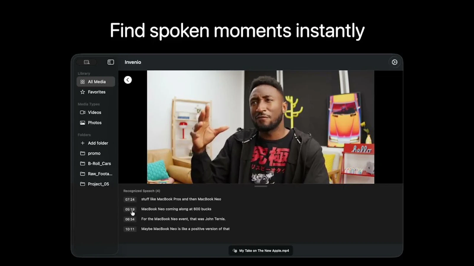 Invenio screenshot 1 (video preview)