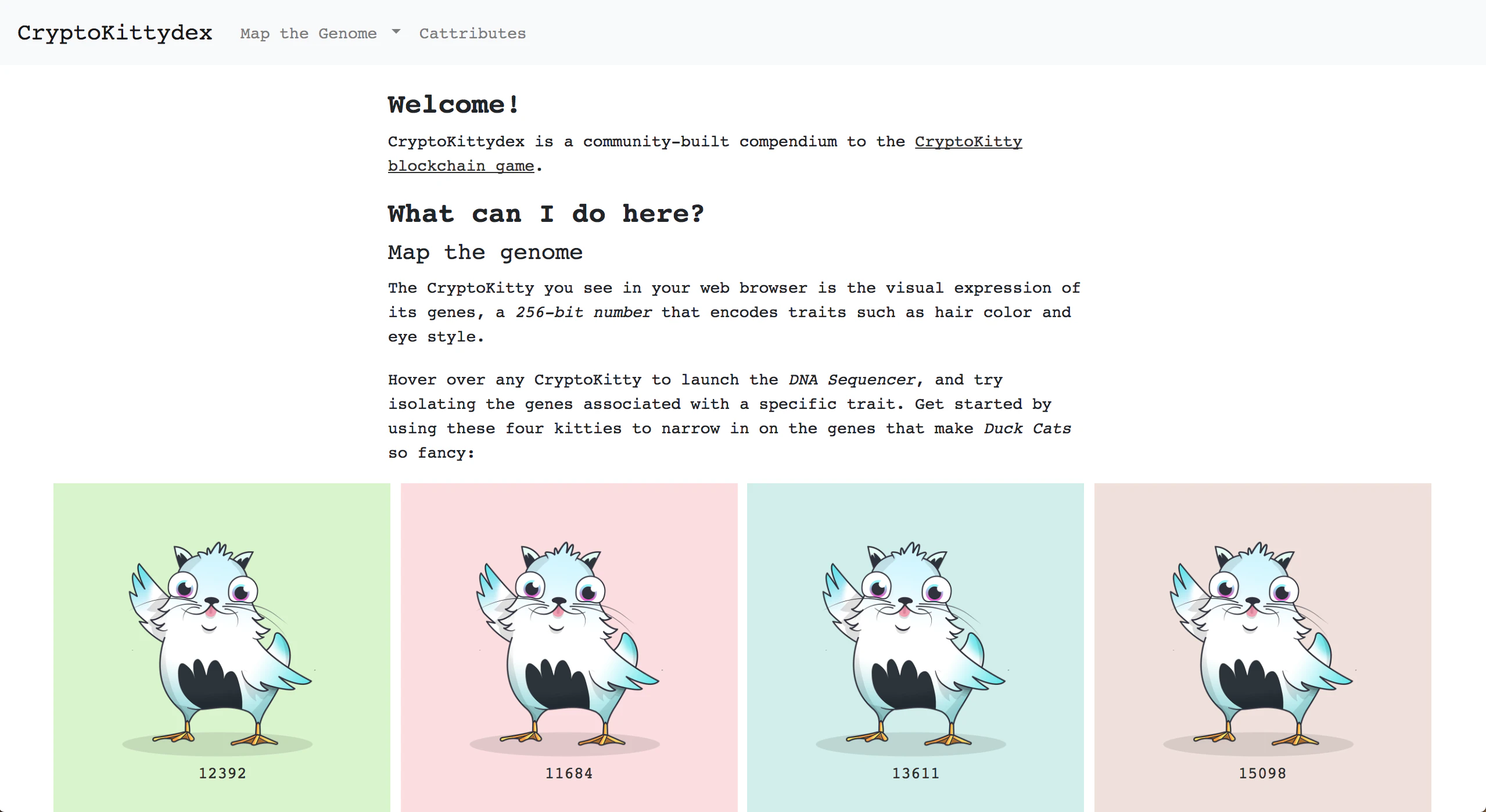 CryptoKittydex: A tool to help CryptoKitty geneticists decode the genome |  Product Hunt