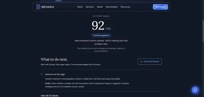 AI Visibility Scan screenshot 2