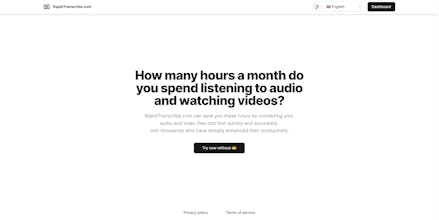 RapidTranscribe.com gallery image