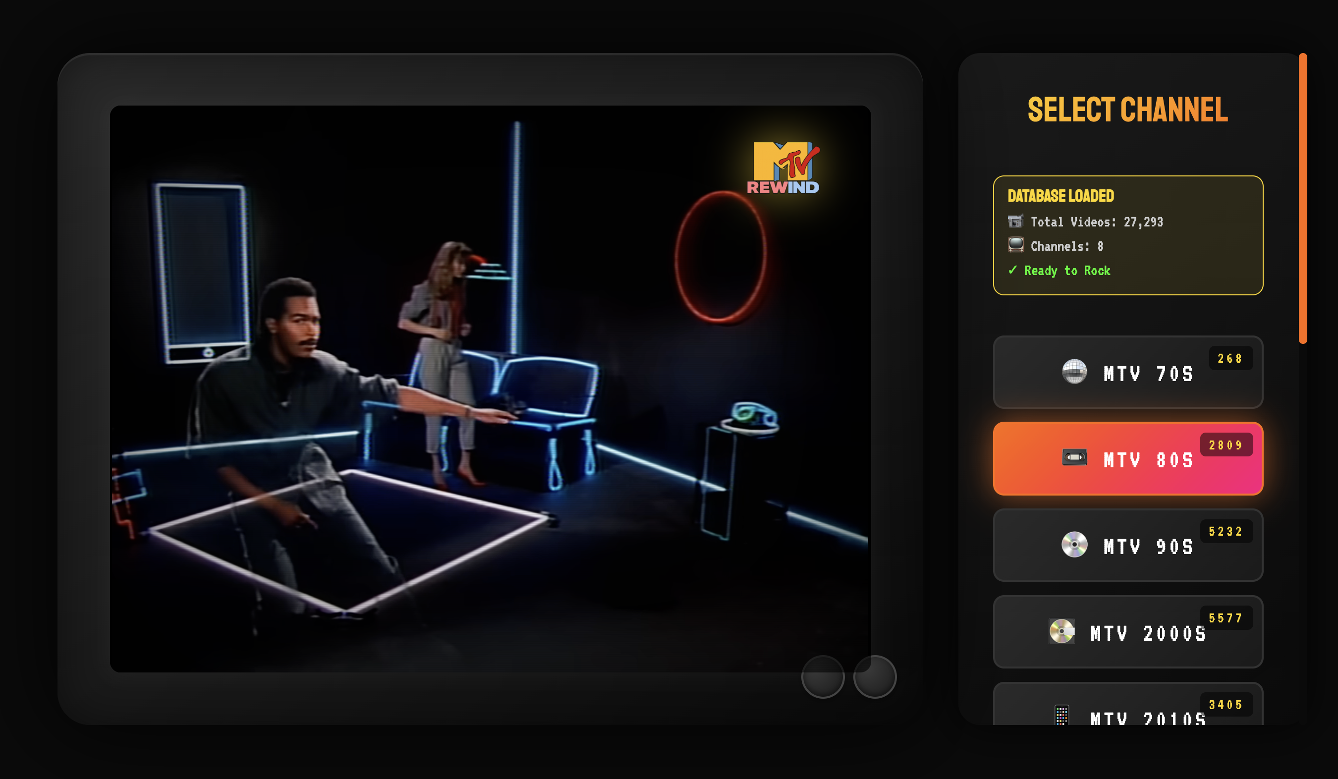 MTV REWIND - Music Videos 24/7, Ad-Free - Screenshot 2 showing product features and functionality