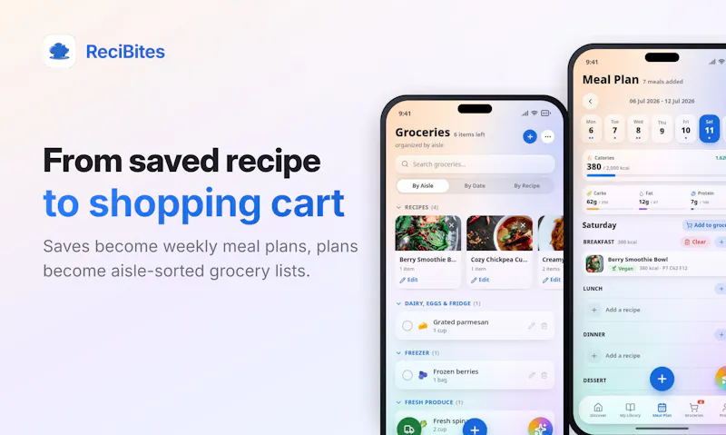 ReciBites: Meals, Plans, & Groceries screenshot 2