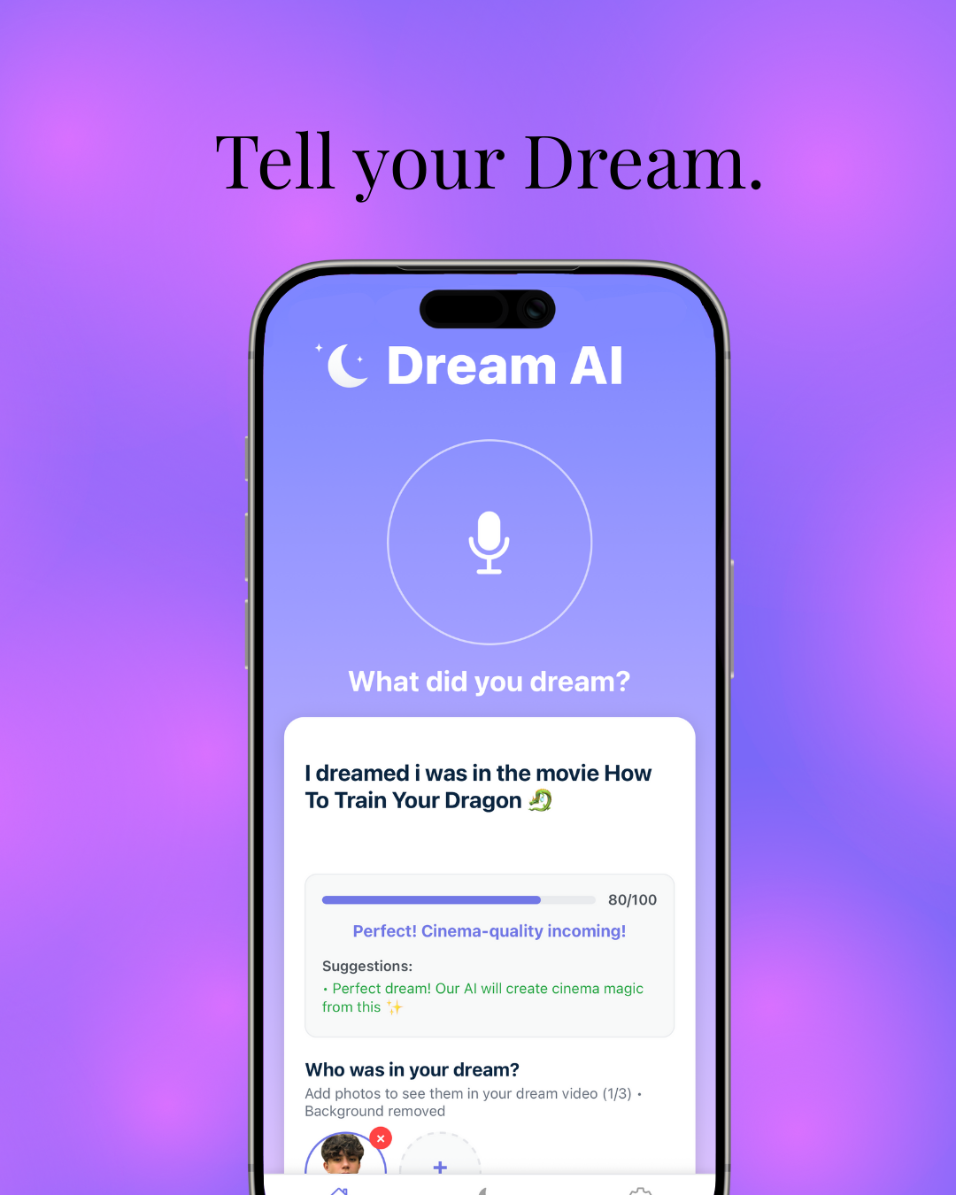 Dream AI : Dream Recorder  - Main product screenshot demonstrating key features and user interface