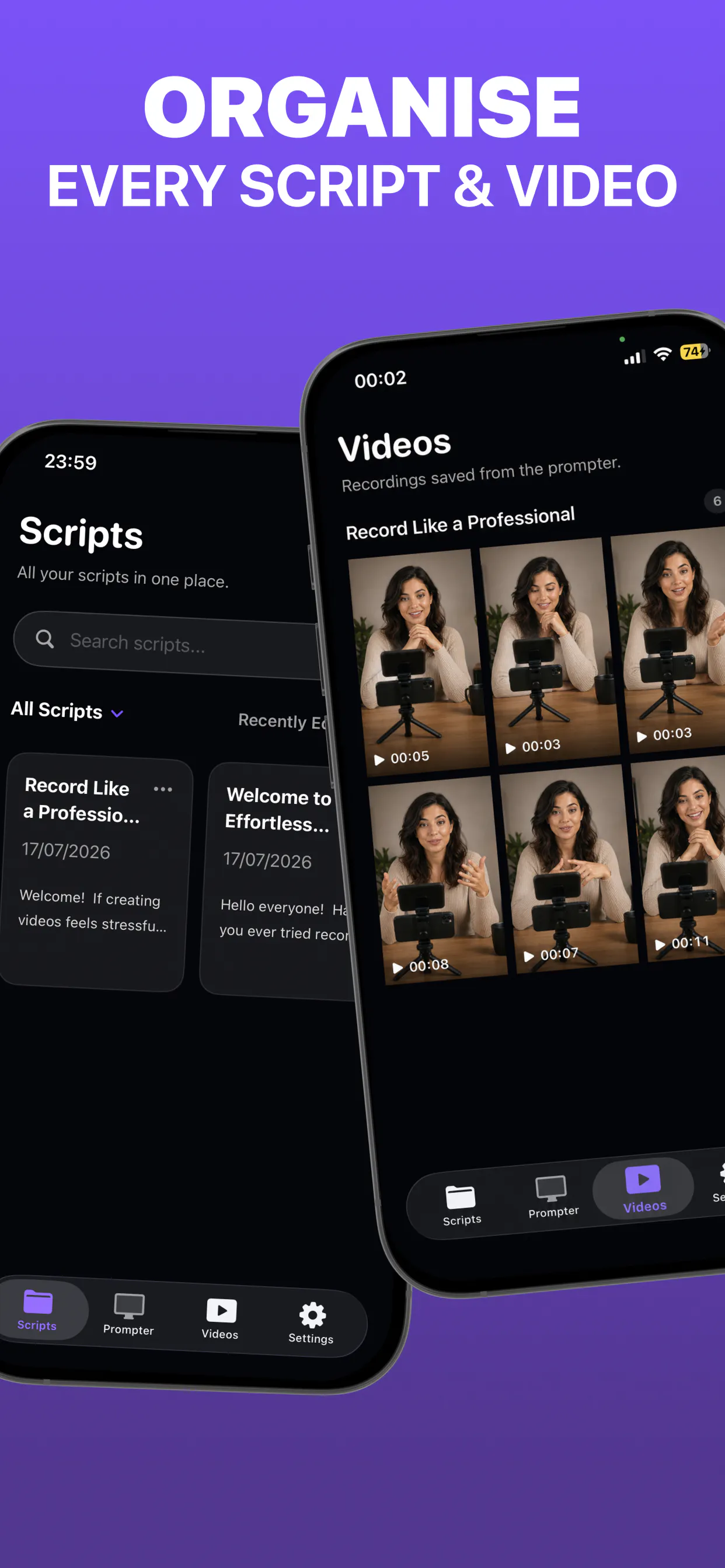 Teleprompter for video gallery image