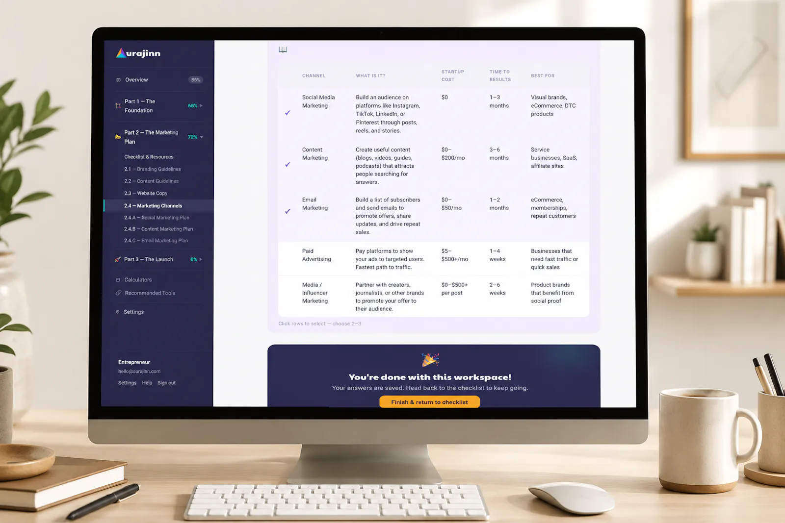 Aurajinn Online Business Launchpad screenshot 3