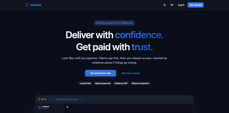 Delivault screenshot 1