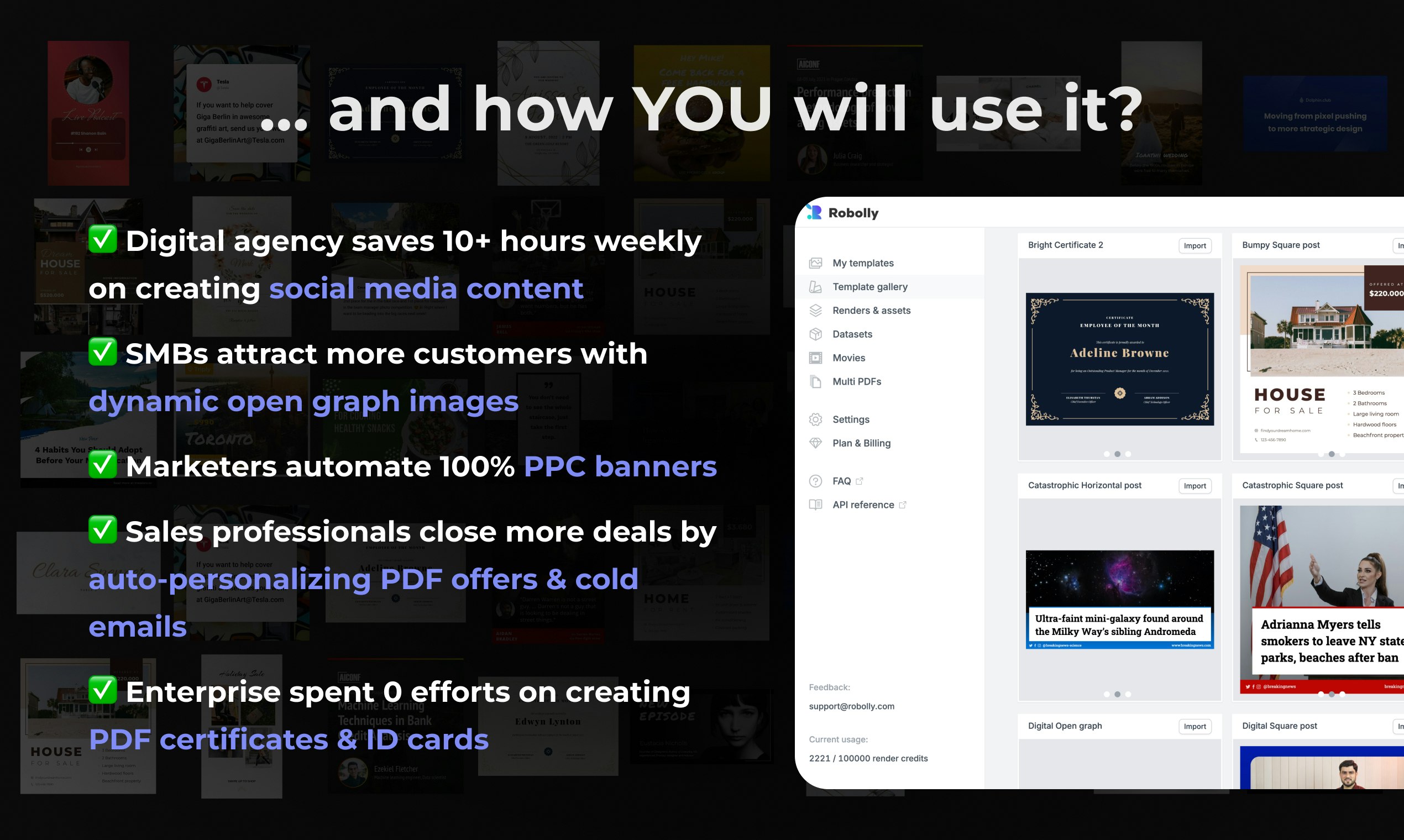 Media Robolly 2.0 - Imej Dinamik, Video dan PDF melalui Helaian Google atau API 4