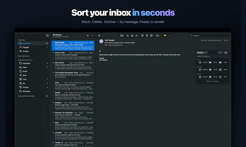 Sortail screenshot 1