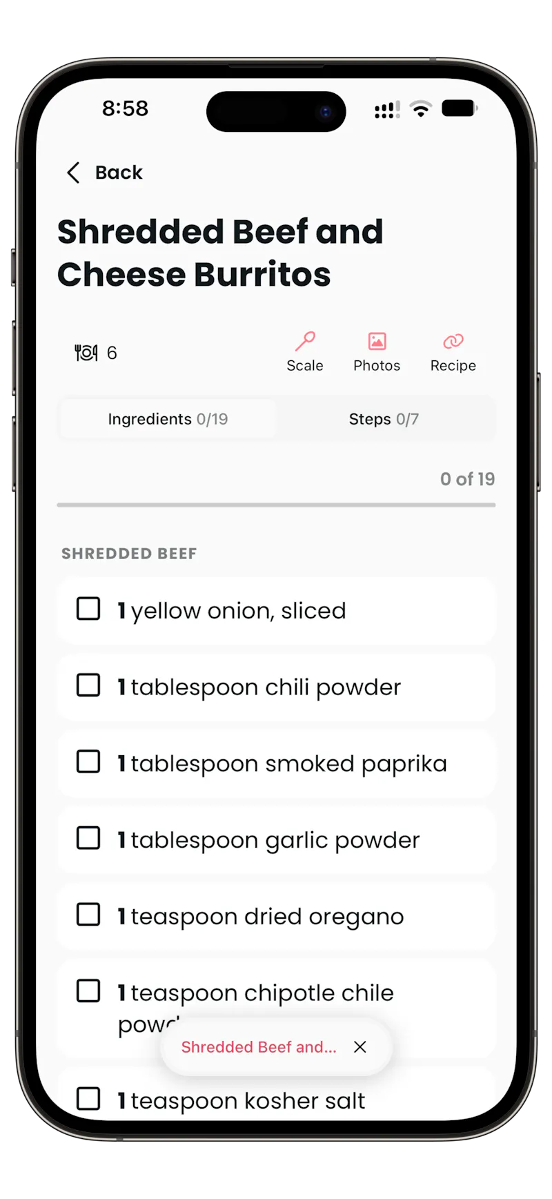Savr Recipe Manager screenshot 3
