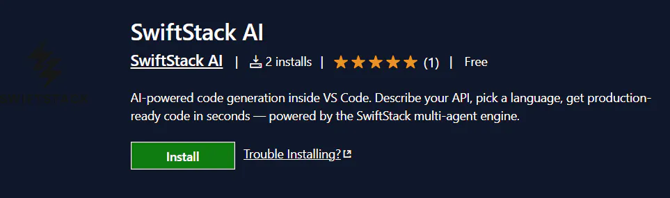Banner del producto SwiftStack AI for VS Code