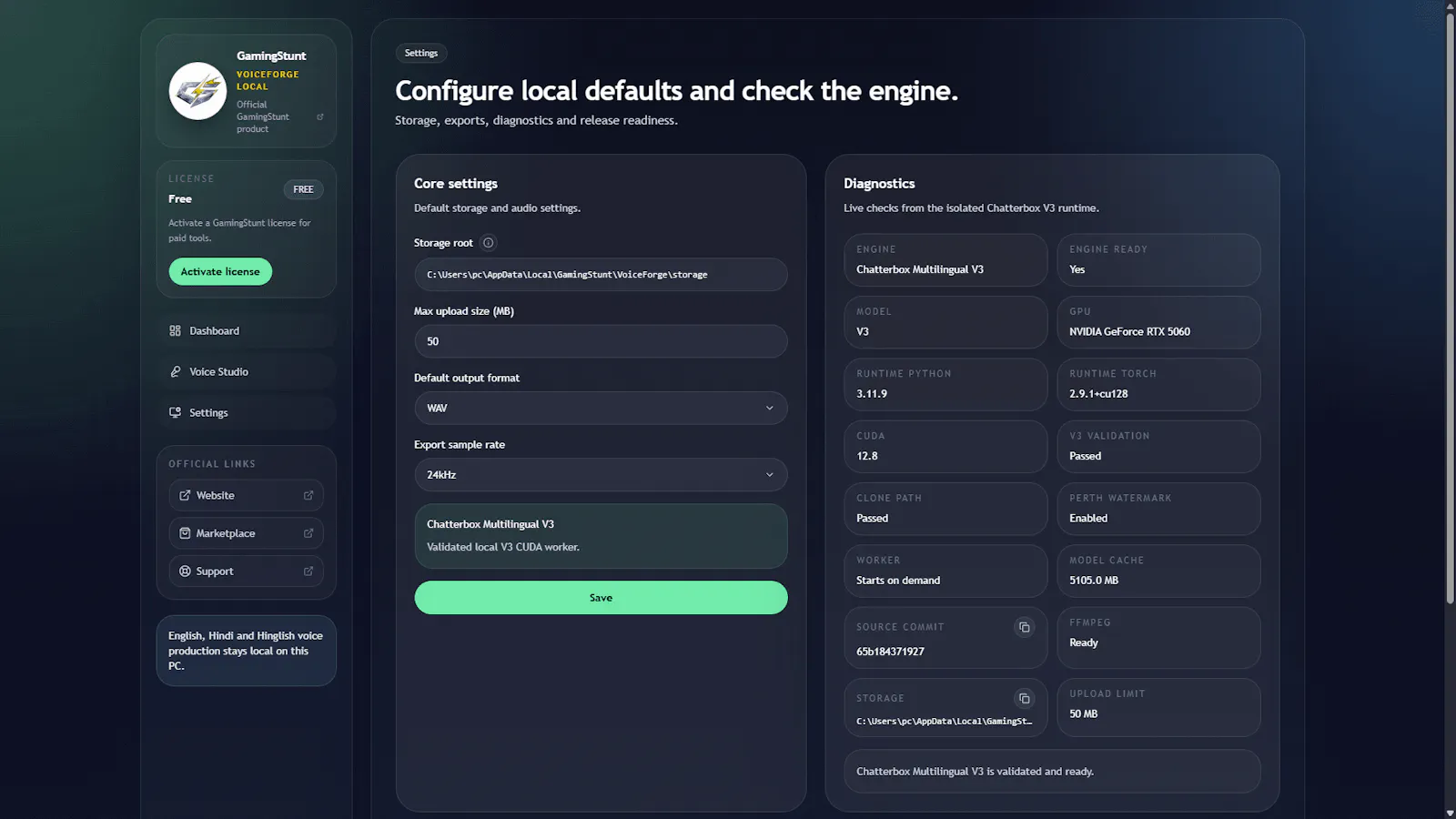 GamingStunt VoiceForge screenshot 3