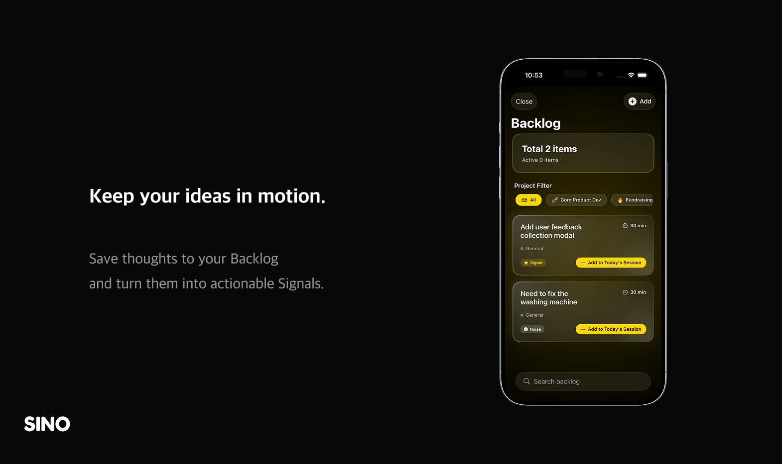 SINO - Screenshot 4 showing product features and functionality