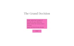 The Grand Decision. media 2