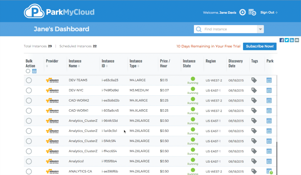 ParkMyCloud gallery image