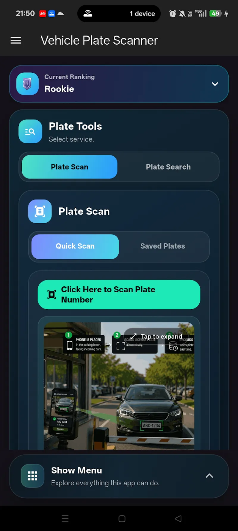 Vehicle Plate Scanner screenshot 3