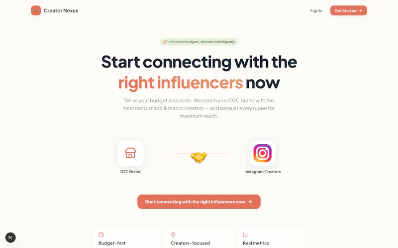 Creator Nexus — Influencer Budgeting screenshot 2
