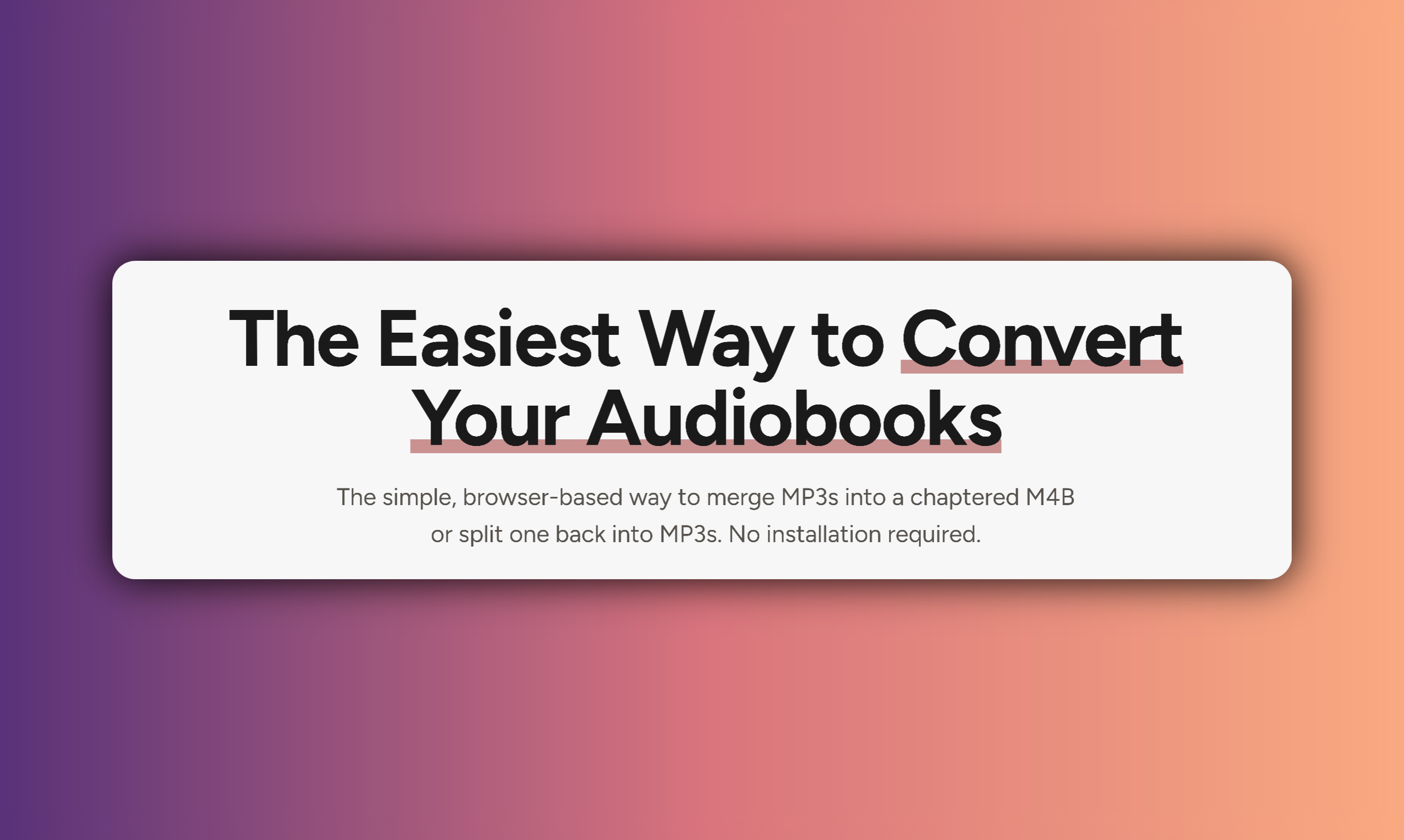 Convertitore audiolibro - Il modo semplice per unire gli MP3 in un M4b capitolare media 2