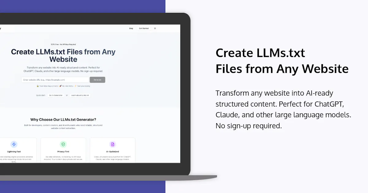 LLMs.txt Generator