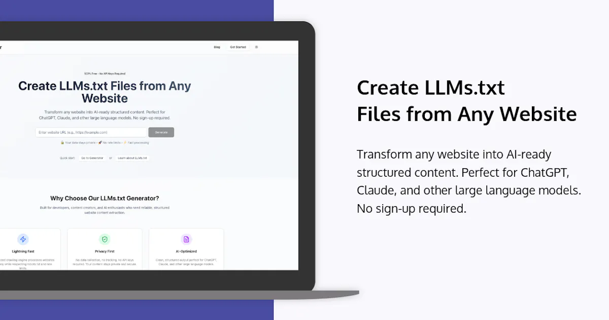 LLMs.txt Generator