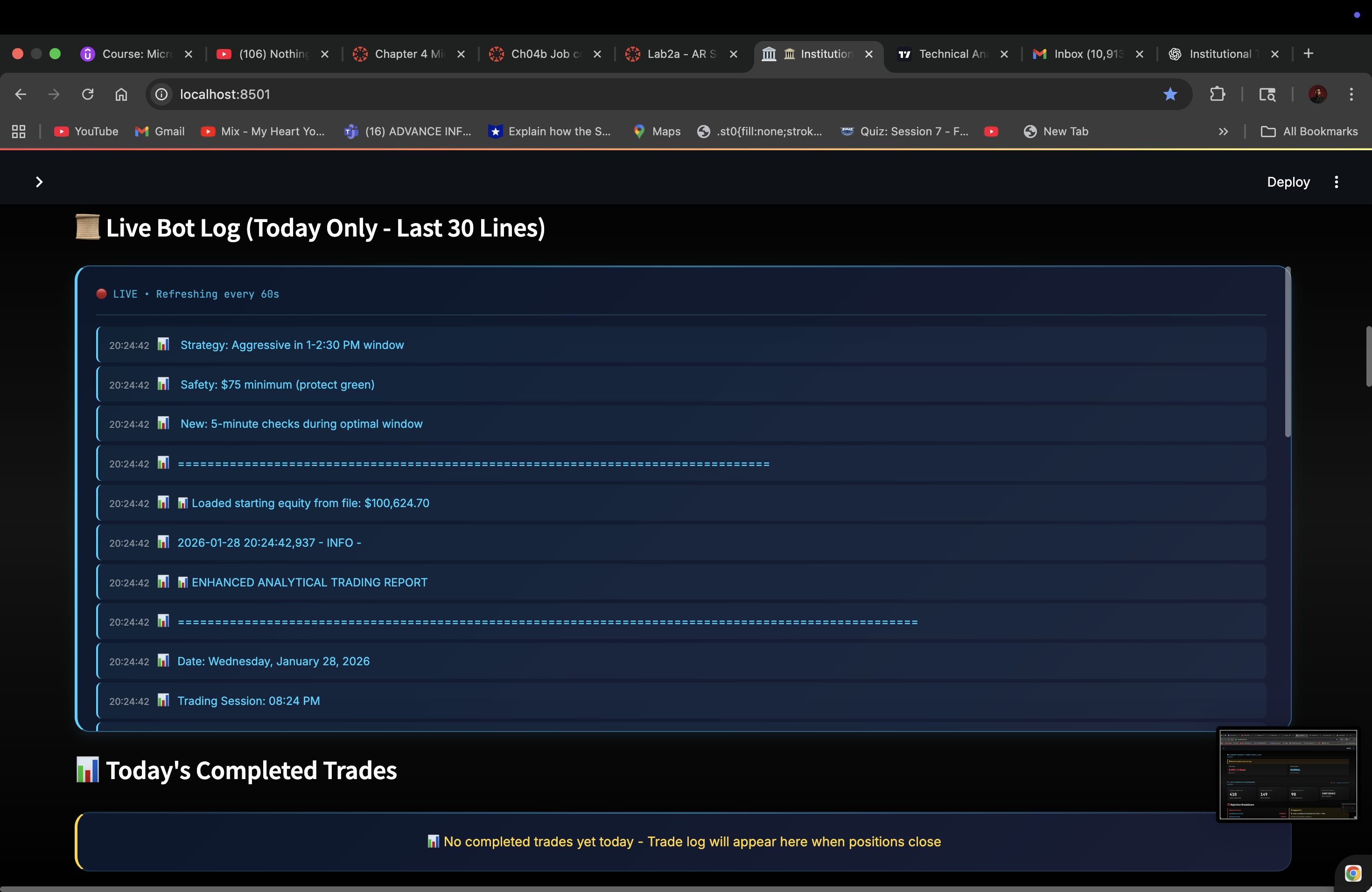 Professional Trading Dashboard - Screenshot 3 showing product features and functionality