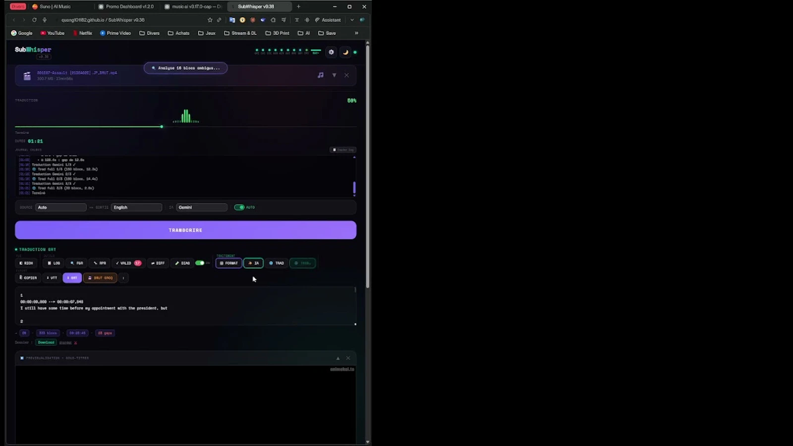 SubWhisper Pro screenshot 1 (video preview)