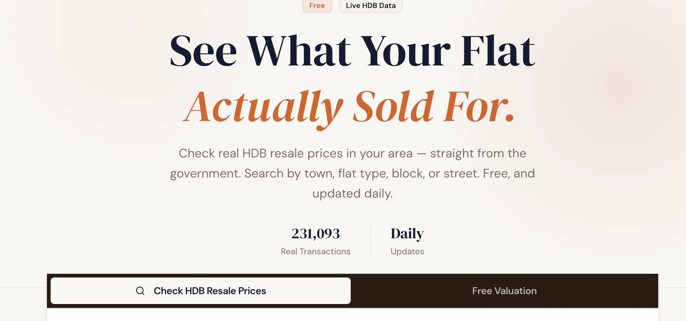HDB Resale Radar