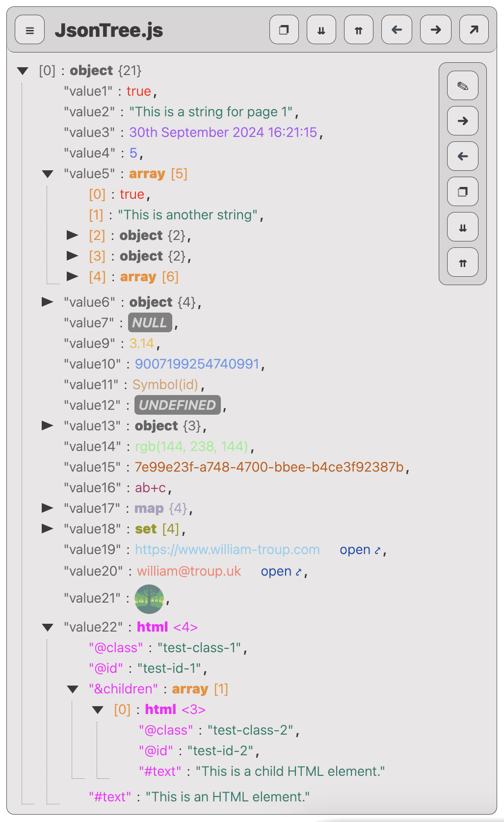 Jsontree.js - JavaScript JSON Visualizer media 1