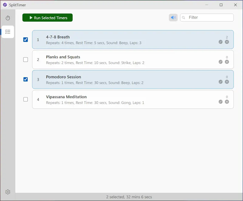 SplitTimer. multi lap Work, rest, repeat screenshot 5