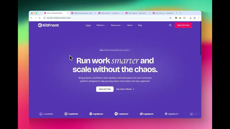 KitFront screenshot 1 (video preview)