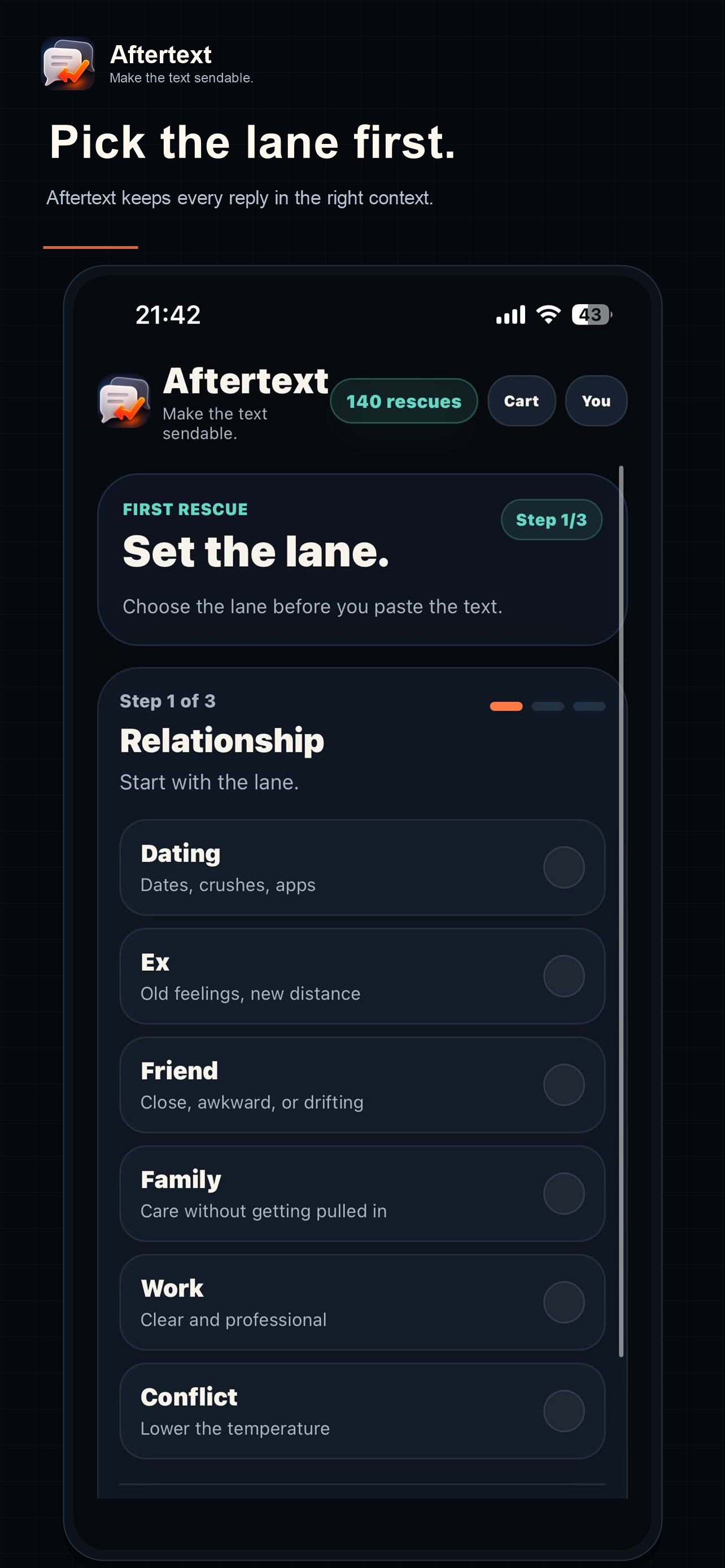 Aftertext: AI Text Replies gallery image