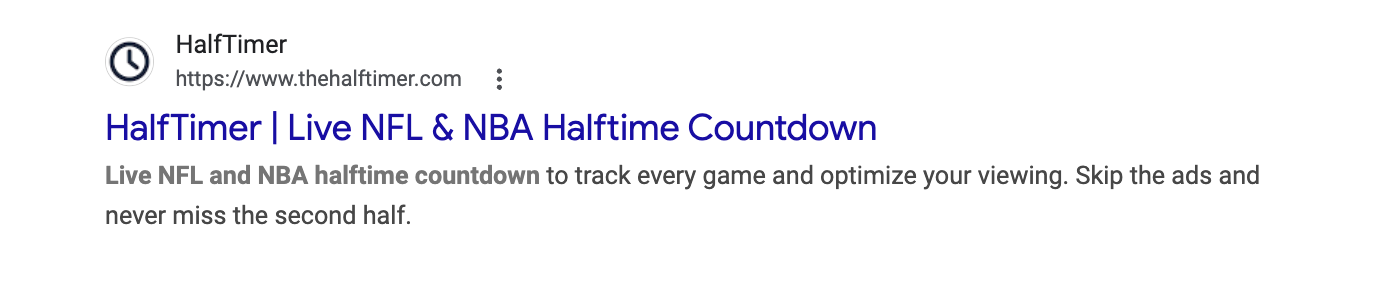 HalfTimer gallery image