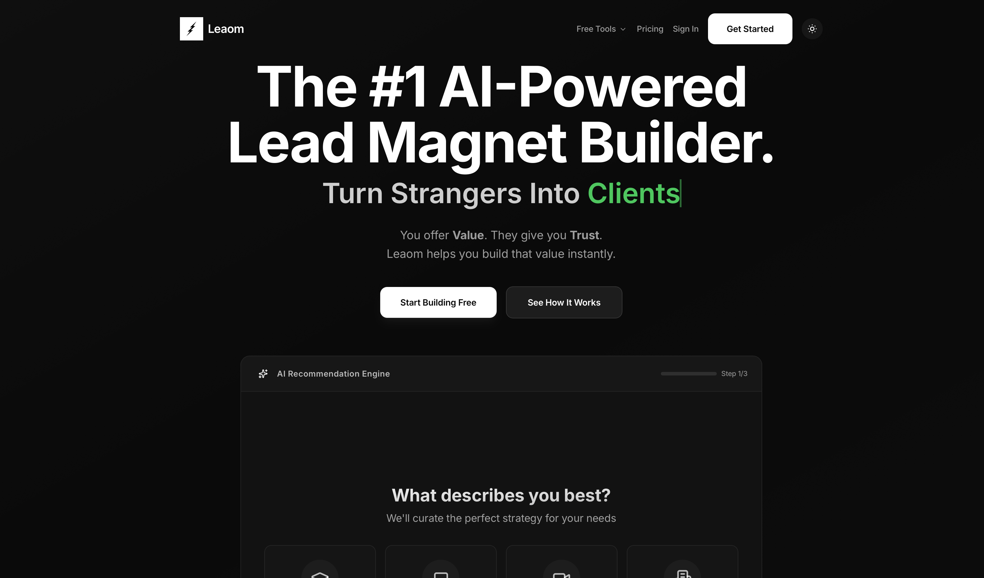 Leaom - Main product screenshot demonstrating key features and user interface