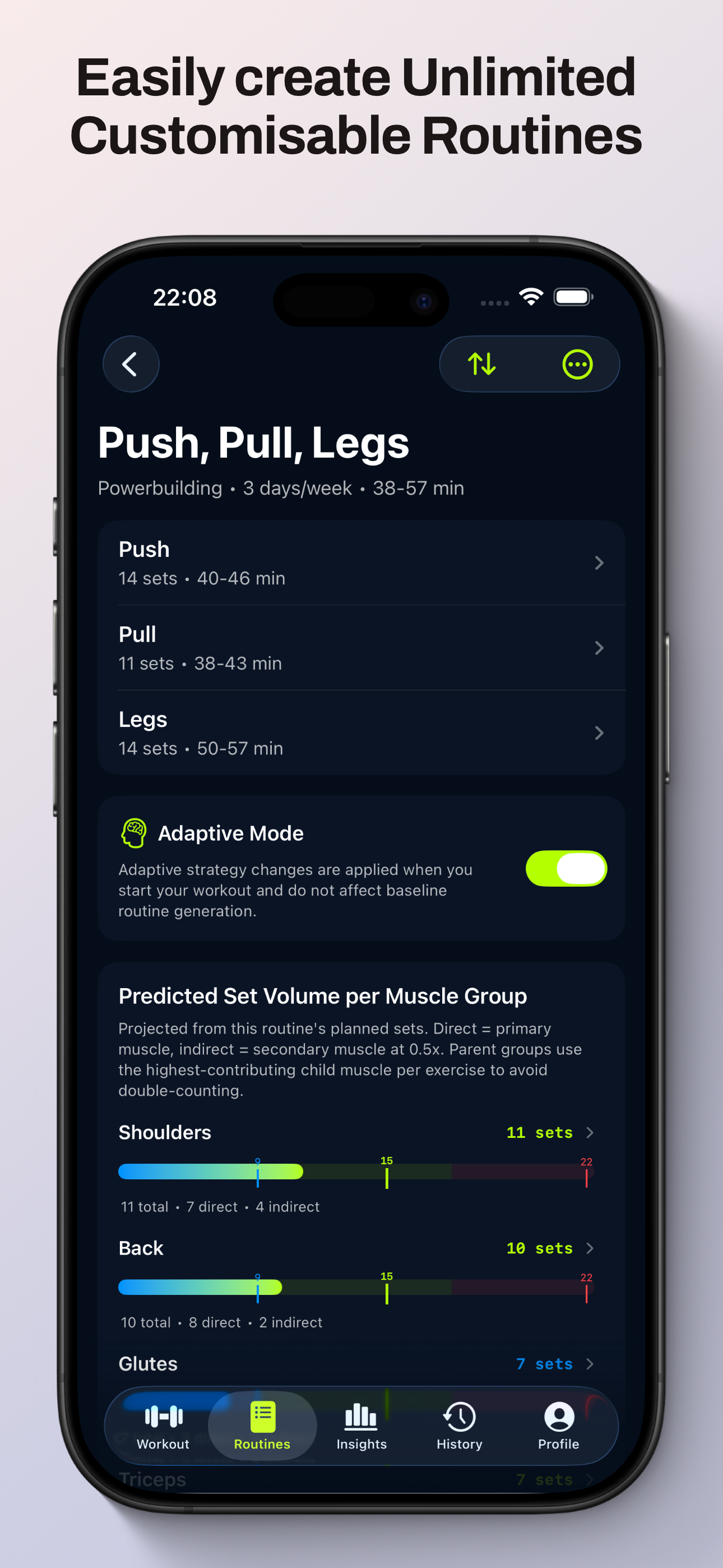Flux : AI Workout Planner & Tracker - Main product screenshot demonstrating key features and user interface