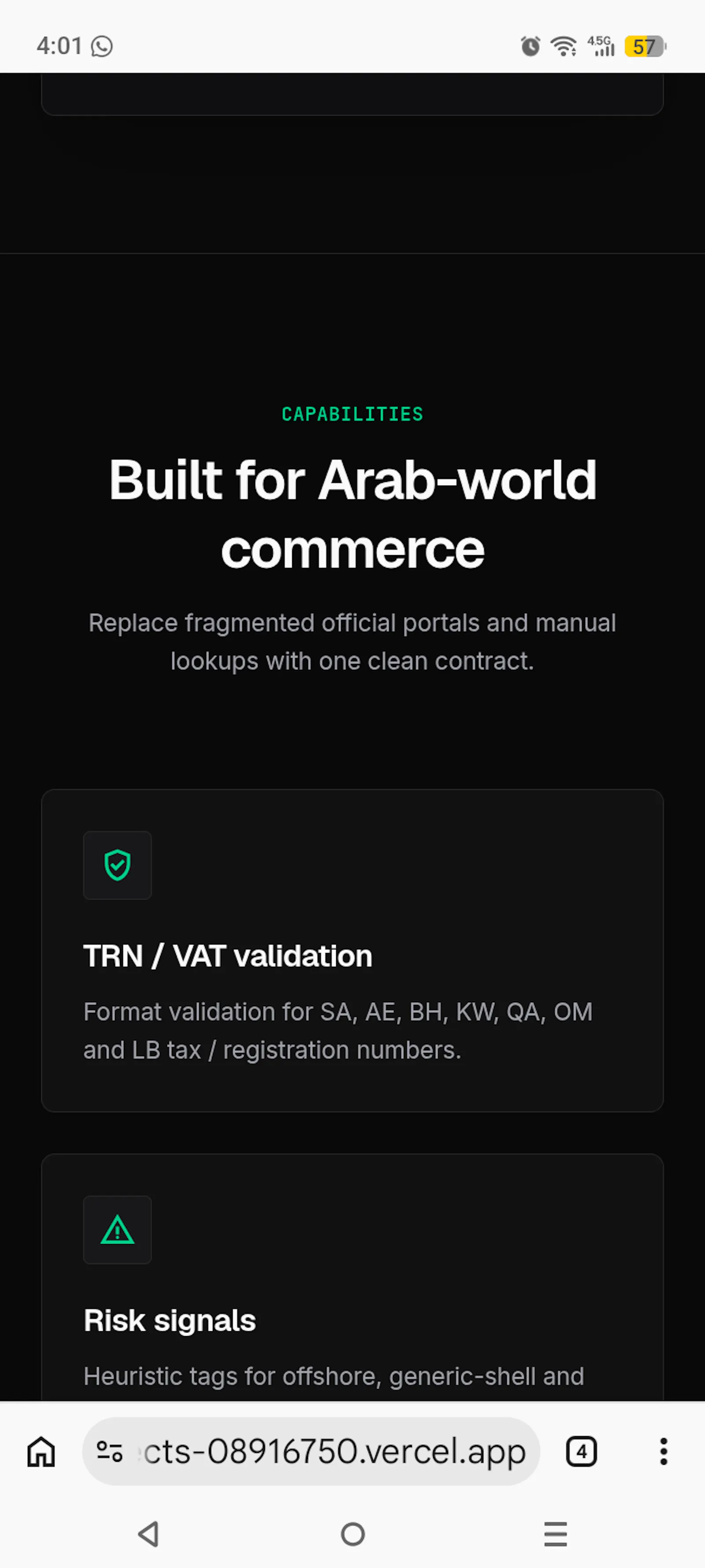  MENA-BIZ API screenshot 2
