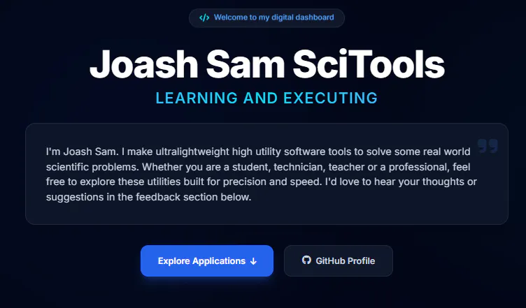 Joash Sam SciTools