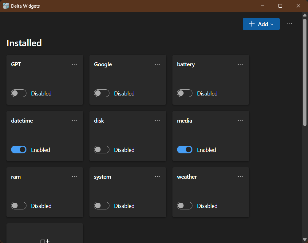 Widget Delta media 2