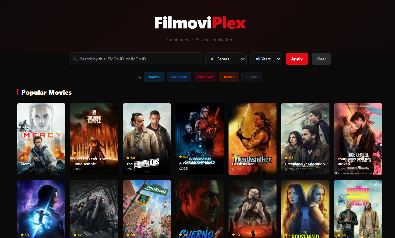 Filmoviplex - Main product screenshot demonstrating key features and user interface